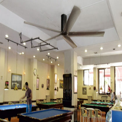 Certain areas require cooling with adversely affecting the humidity which can be accomplished in a cost effective way using high volume low speed fans.